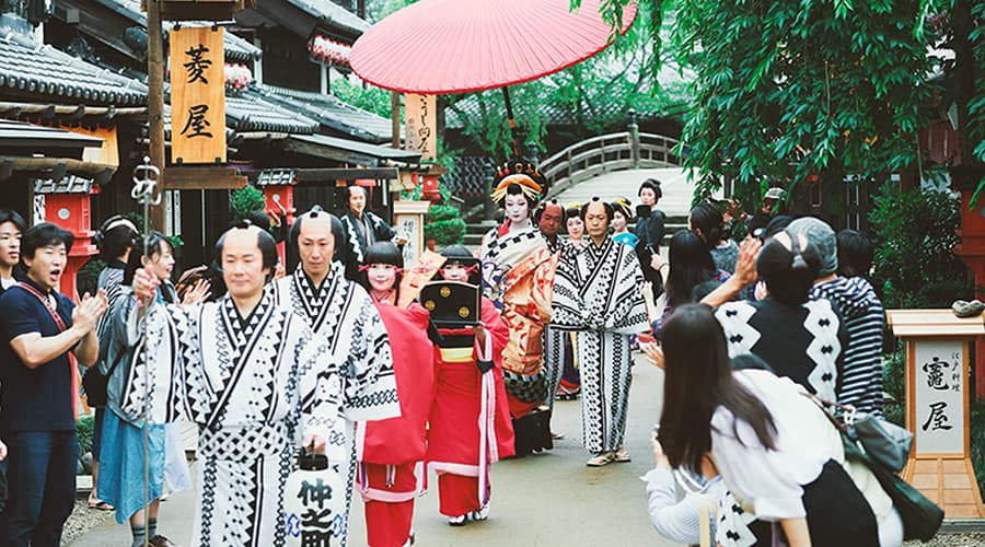 花魁道中の写真